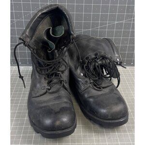 Vintage US Army Combat Jump Boots Lug Sole Men’s 9 Wide (EE) 1980’s Leather